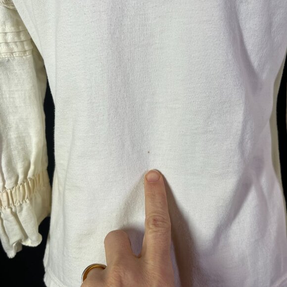 Vintage Country Line Size 36 Cream Top Puffed Sleeves *Flaws - Picture 8 of 16